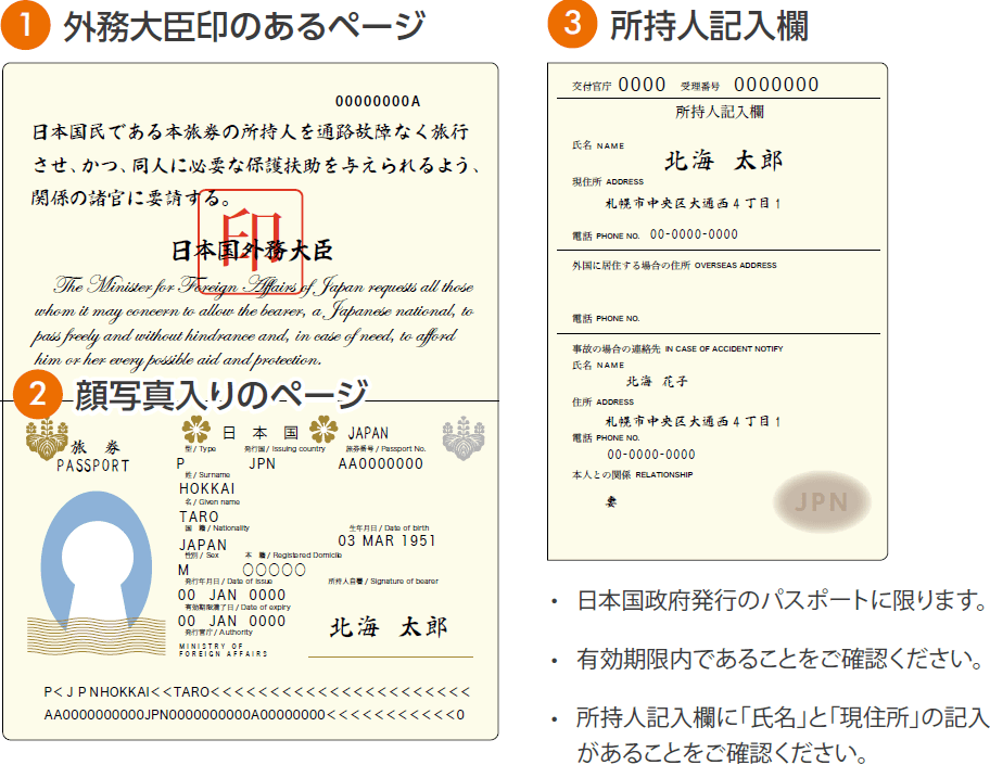 書き方 欄 パスポート 人 記入 所持