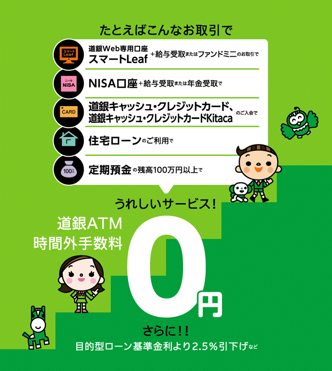 道銀ATM時間外手数料0円
